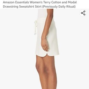 Daily ritual Terry Cotton and Model Drawstrings Sweatshirt skirt size large new